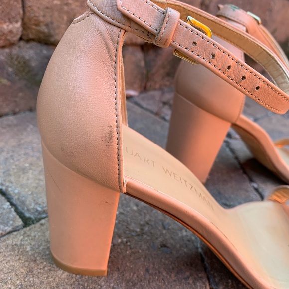 Stuart Weitzman Nearly Nude Sandal, Sz 7.5 W - Picture 4 of 12